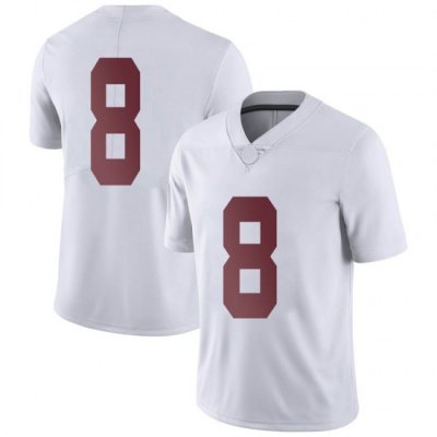 NCAA Youth Alabama Crimson Tide #8 John Metchie III Stitched College Nike Authentic No Name White Football Jersey SW17J27VH